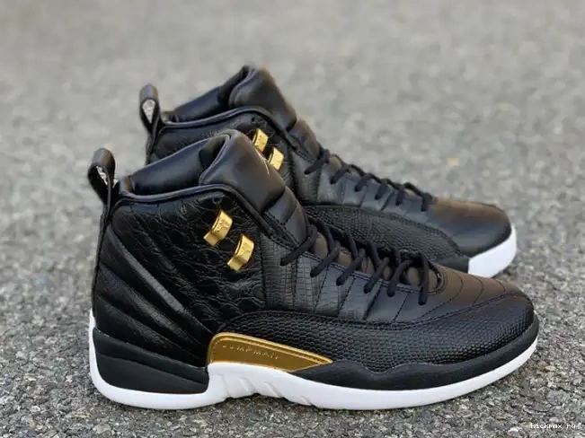 Rep MAX Air Gold-White Metallic AO6068-007 12 Jordan Black 'Reptile' Retro 0328